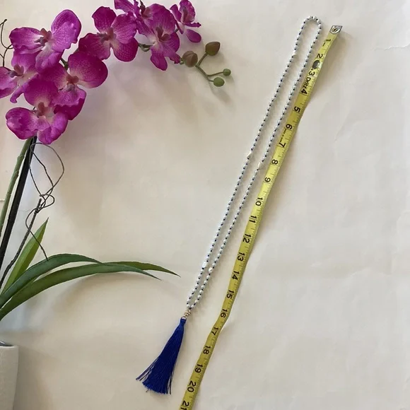 Long Bead & Tassel Necklace - Picture 4 of 6